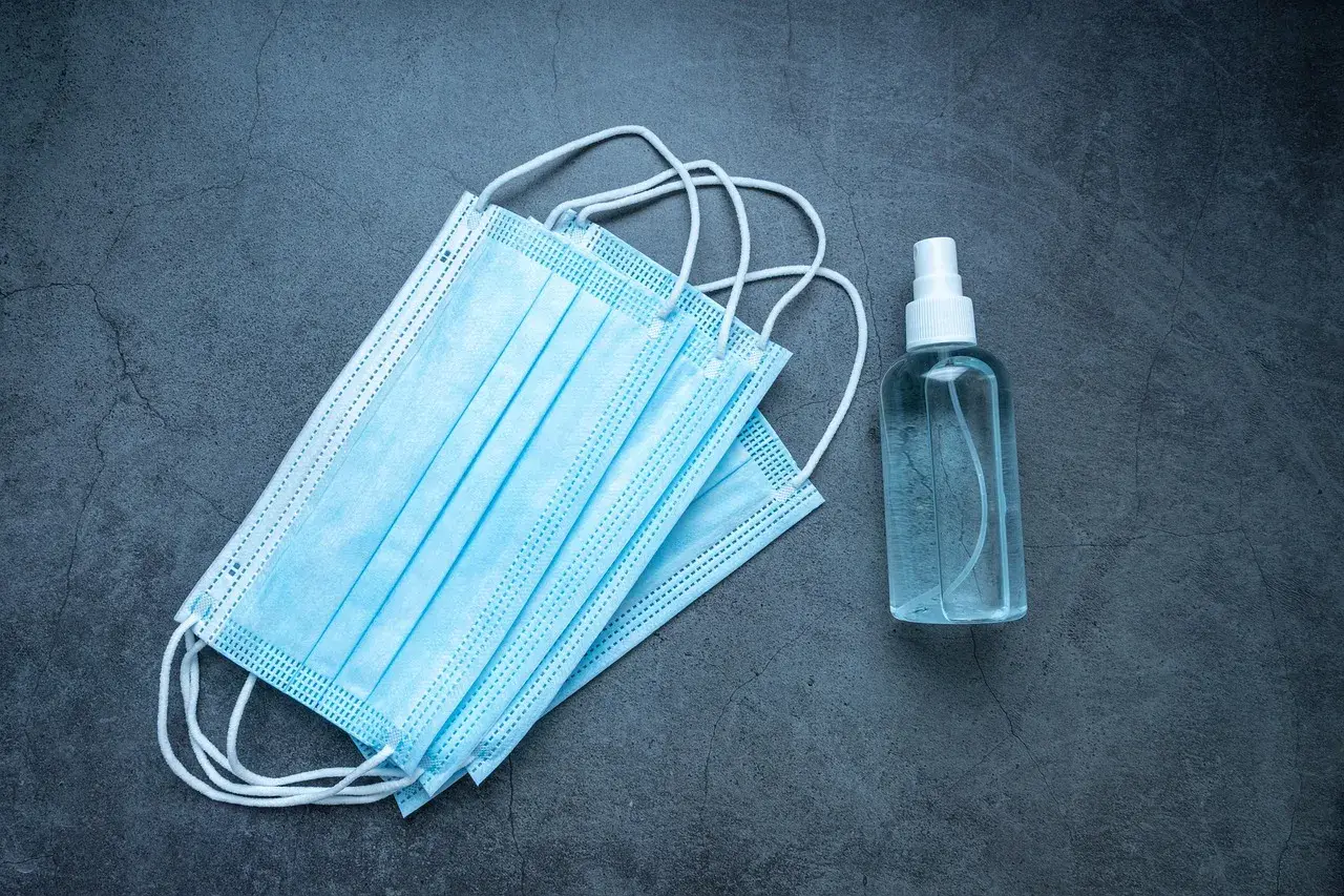 Face masks, sanitizer, coronavirus — illustrating How Much GLP-1 Weight Loss Is Fat vs Muscle?
