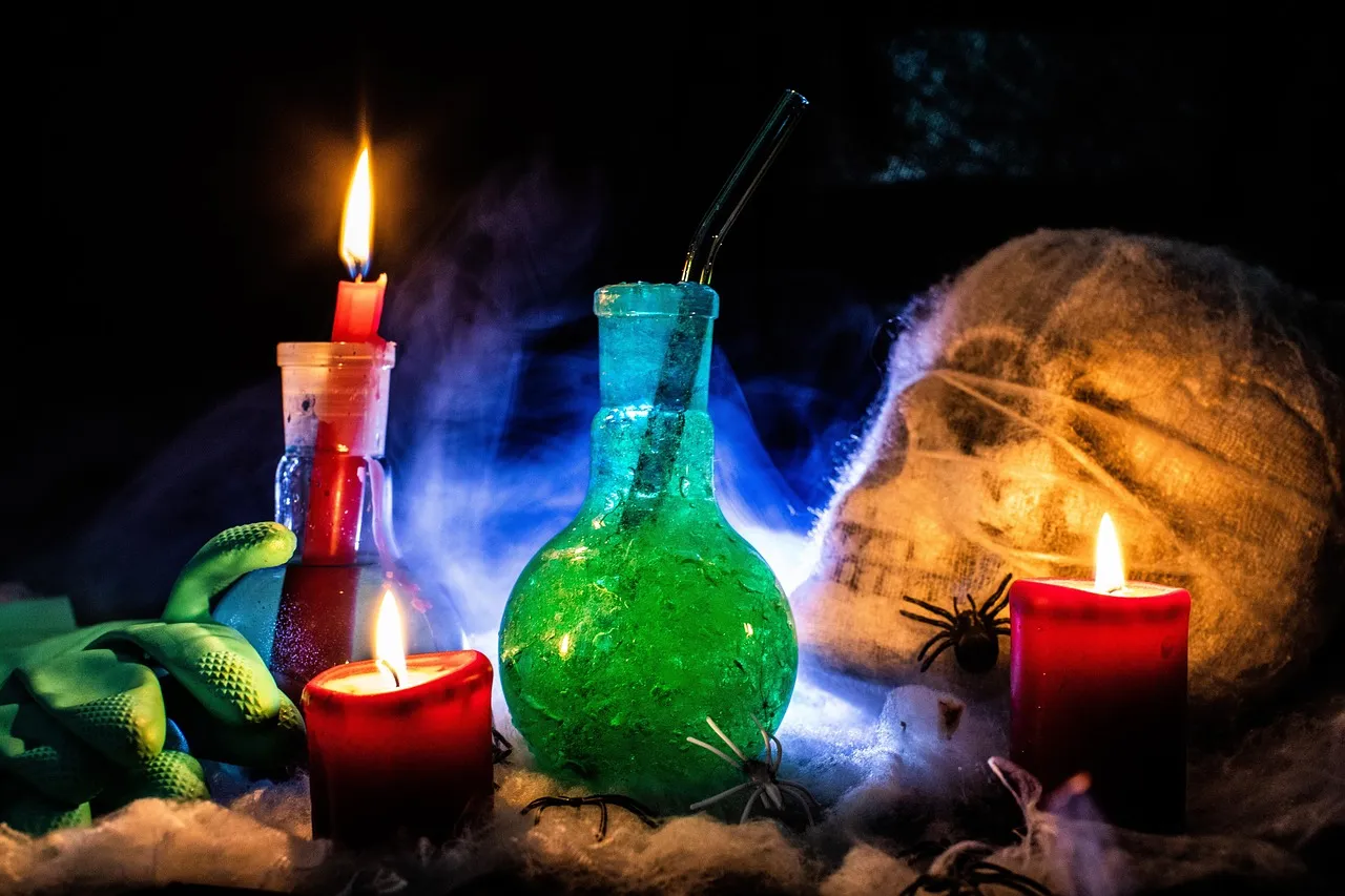 Skull and crossbones, candle, test tube — illustrating How to Read a Peptide Vial Label: Strength, mg vs mcg, and What Sets Your Supply