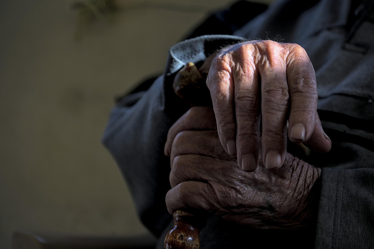 Man, hands, wrinkled — illustrating Measuring Healthspan vs Lifespan