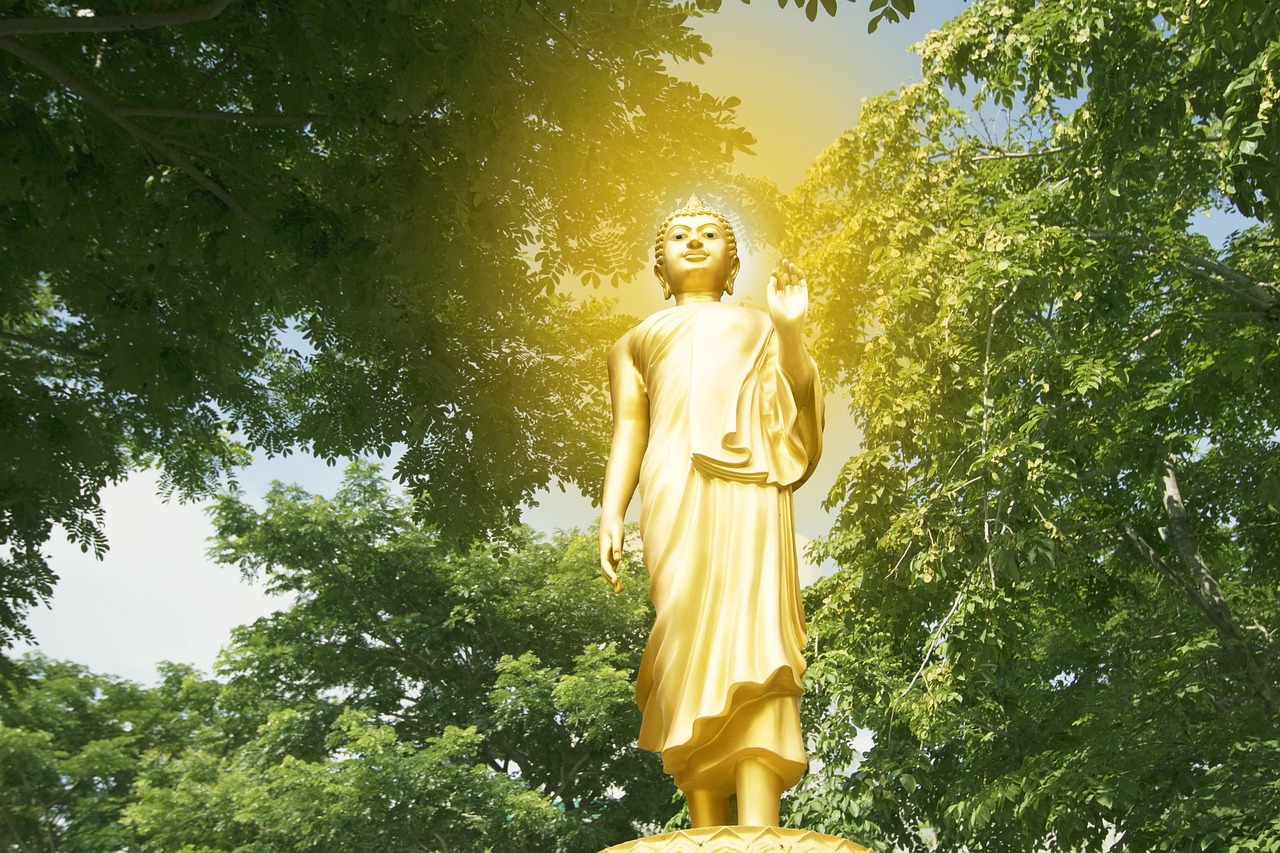 Buddha, isolated, gold — illustrating Reading a Longevity Study: Mice Aren’t Men
