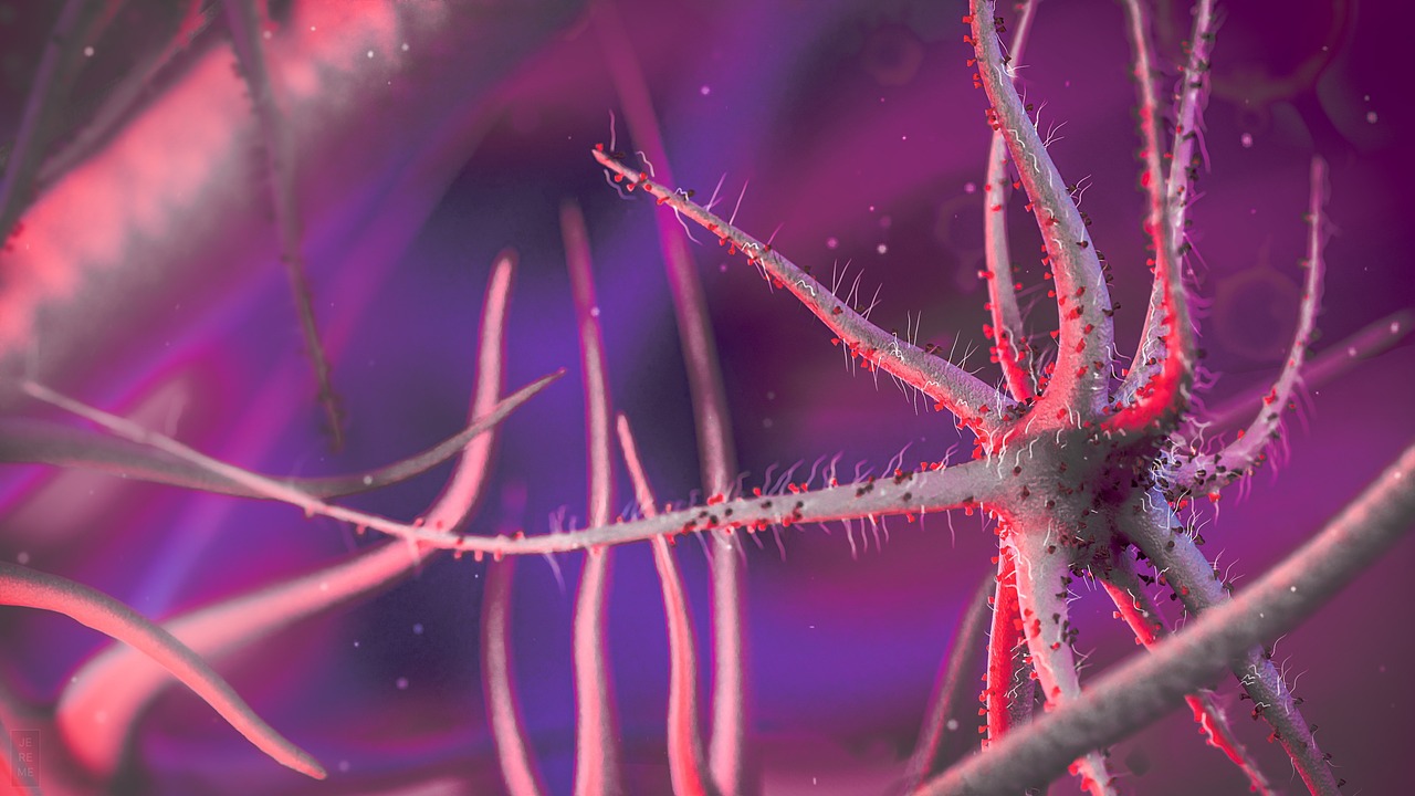 Virus, infection, microscope — illustrating Senescence and Inflammaging