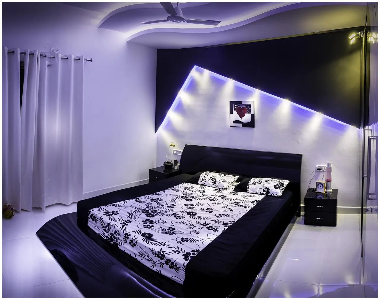Bed, bedroom, theatre lights — illustrating Sleep Debt and Performance: Can You Repay It?