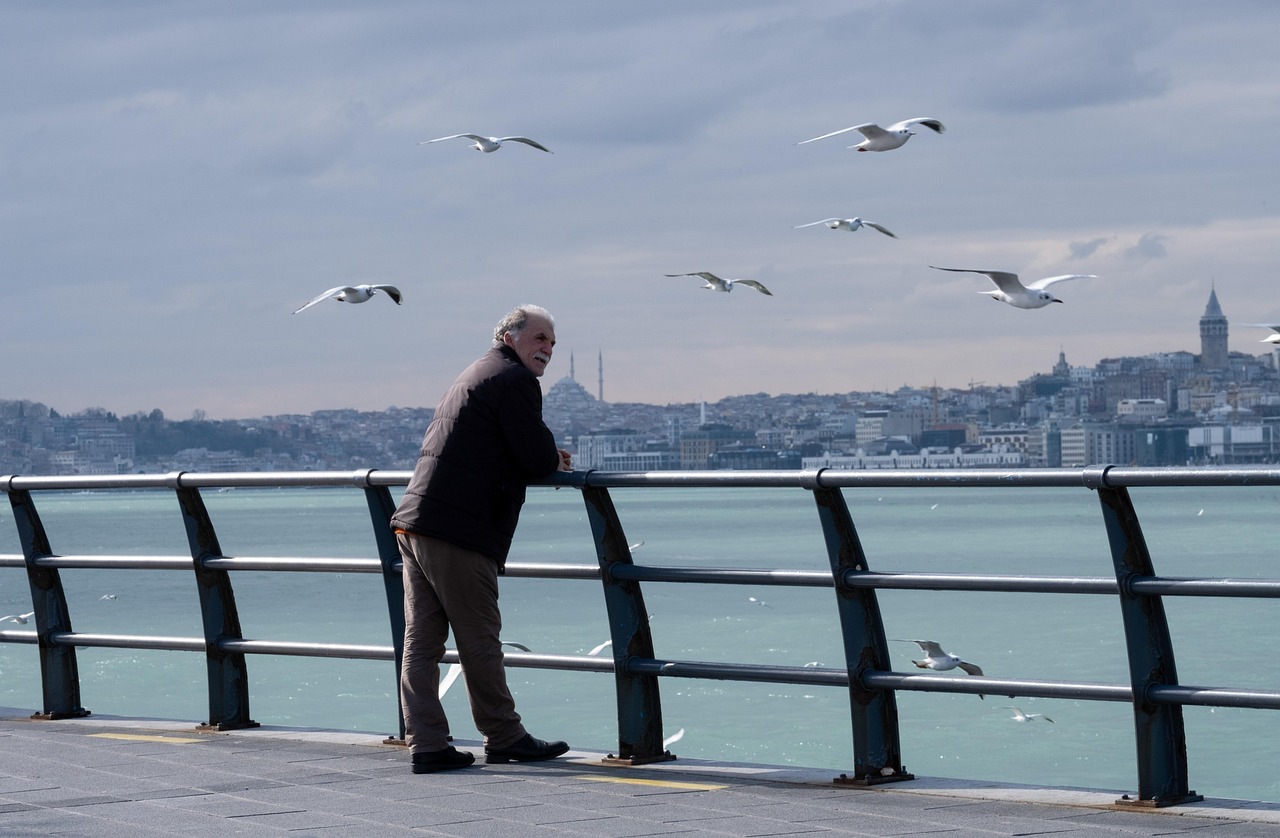 Old man, nature, sea — illustrating Social Connection and Longevity