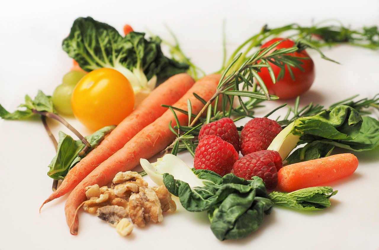 Vegetables, fruits, food — illustrating Survodutide and the GLP-1/Glucagon Approach