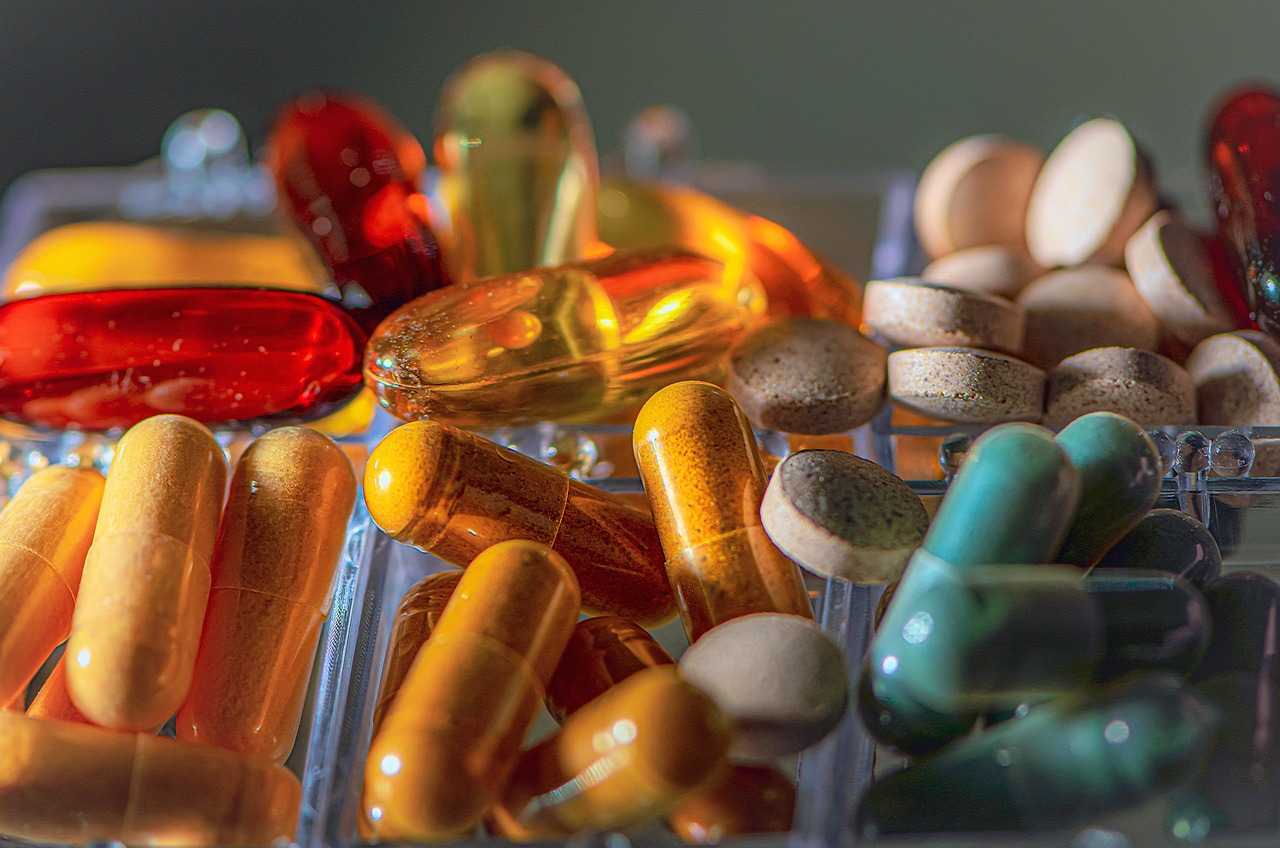 Vitamins, pills, pharmacy — illustrating Testosterone and Longevity in Men